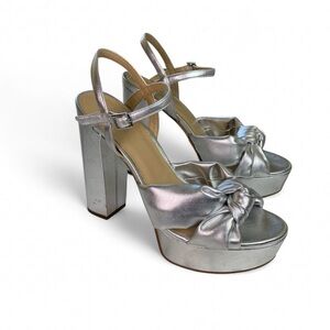 Michael Kors Silver High Heel Sandals